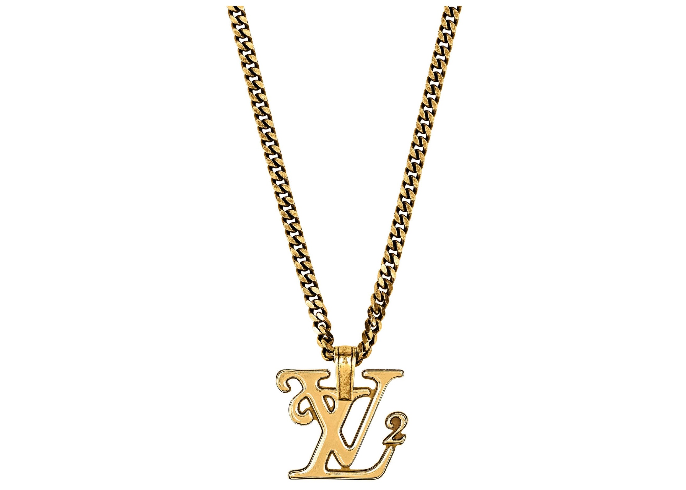 Vintage Louis Vuitton Lock Necklace 20